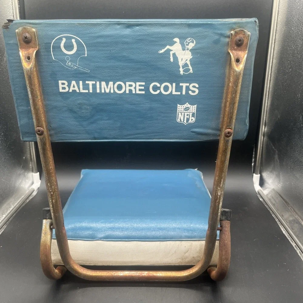 Vintage Baltimore Colts Stadium Seat Bleacher Cushion NFL Retro Folding Chair